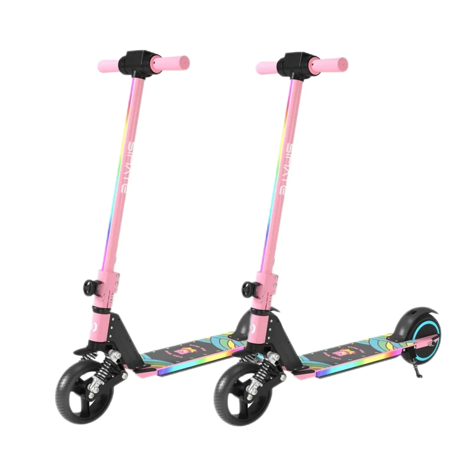 SIMATE S5 6.5" Kid's Foldable Colorful Body Lights Electric Scooter 130W Motor 24V 2.5Ah Battery (New)