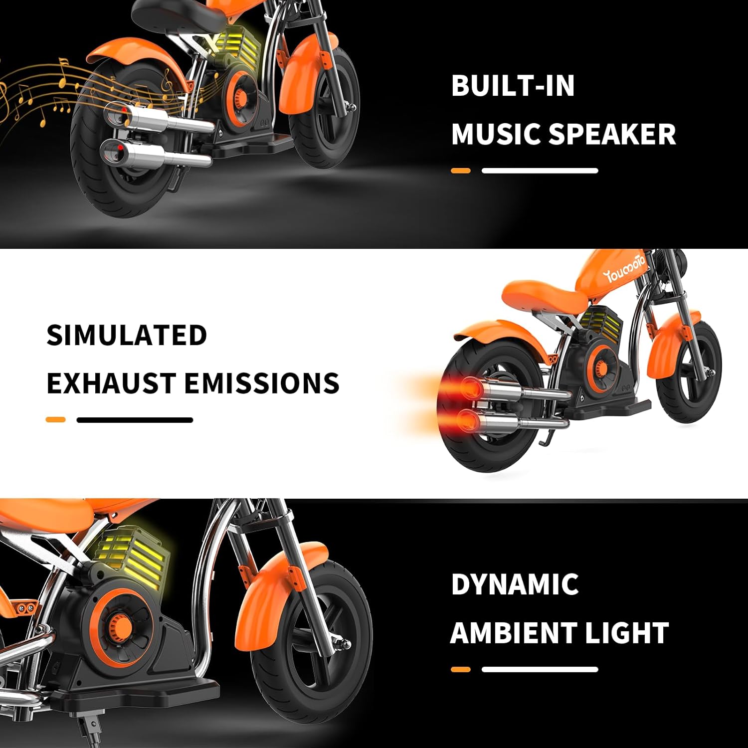 YOUMOTA KB20 12" Kid's Electric Motorbike 160W Motor 18.5V 4Ah Battery(Multi-functional Battery)