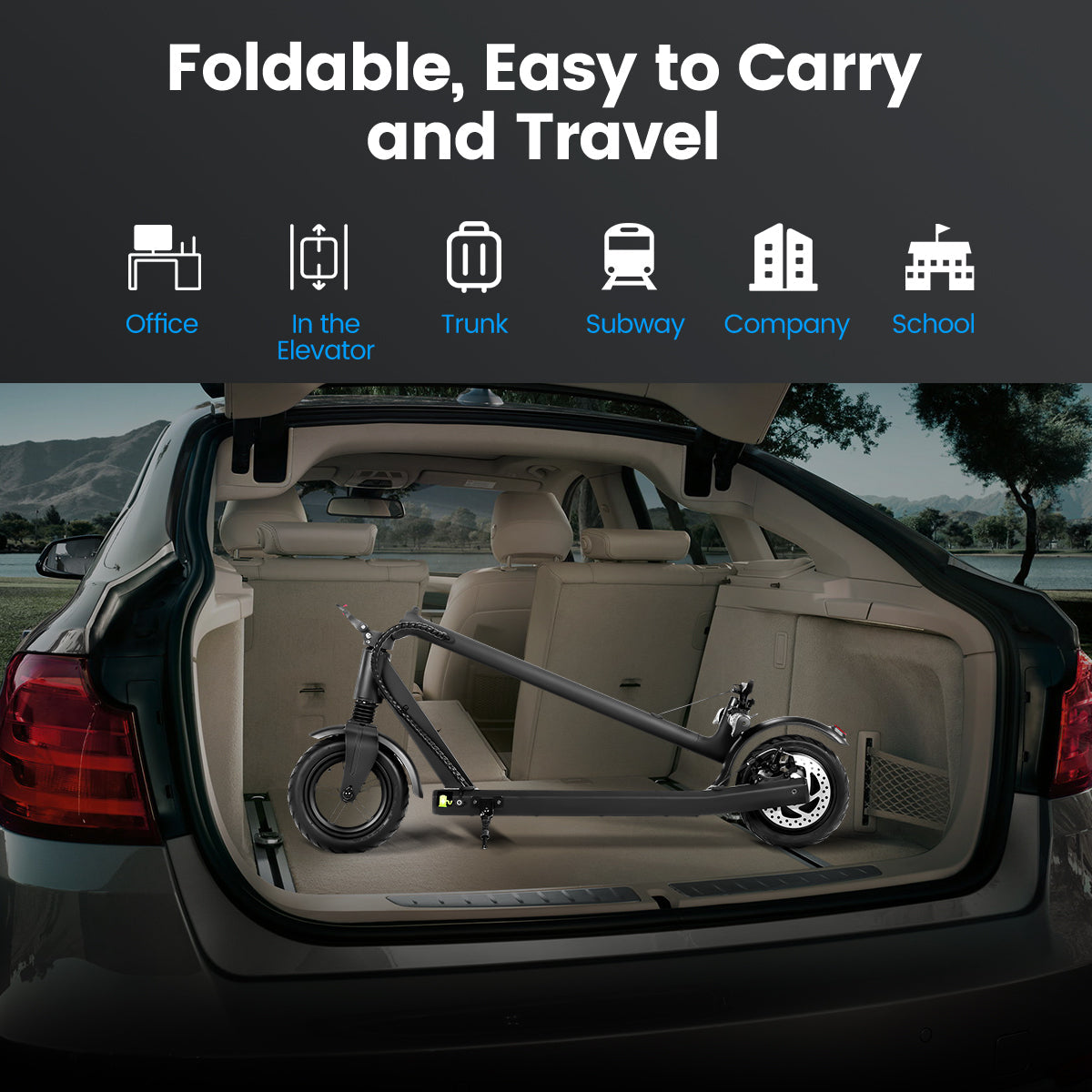 AILIFE CK85 folding electric scooter, 350W motor, 36V 10Ah battery