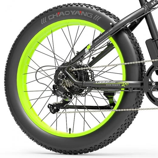 Mountain bike elettrica LANKELEISI XC4000 da 26" con pneumatici Fat, motore da 1000 W, batteria da 48 V e 17,5 Ah