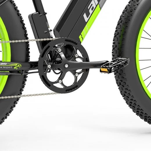 Mountain bike elettrica LANKELEISI XC4000 da 26" con pneumatici Fat, motore da 1000 W, batteria da 48 V e 17,5 Ah